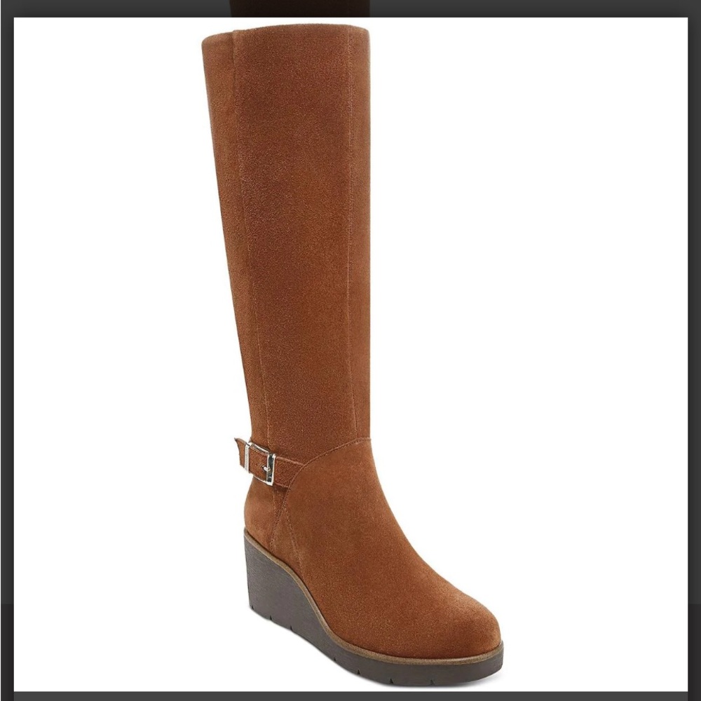 GIANI BERNINI SUEDE MEMORY FOAM WEDGE BOOTS WITH DEFECTS - Picture 1 of 6